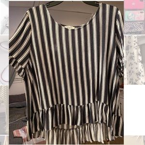 Navy/White Women’s Blouse